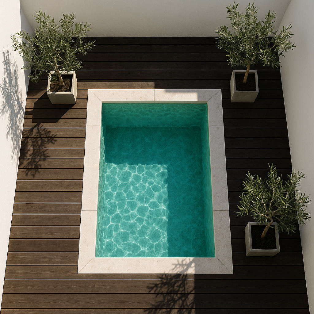 Minipiscina compacta 3x2 metros